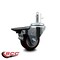 Service Caster 3'' Maroon Poly Wheel Swivel 7/16'' Grip Ring Stem Caster with Brake SCC-GR20S314-PPUB-MRN-PLB-716138 - alternate 2